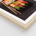 Plakat w ramie 30x40 - Kulinarne podróże do Japonii - sushi, japonia - rama drewno