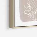 Obraz w ramie 80x120 - Pastelowe Nastroje - nowoczesny subtelny plakat, beżowy - rama drewno