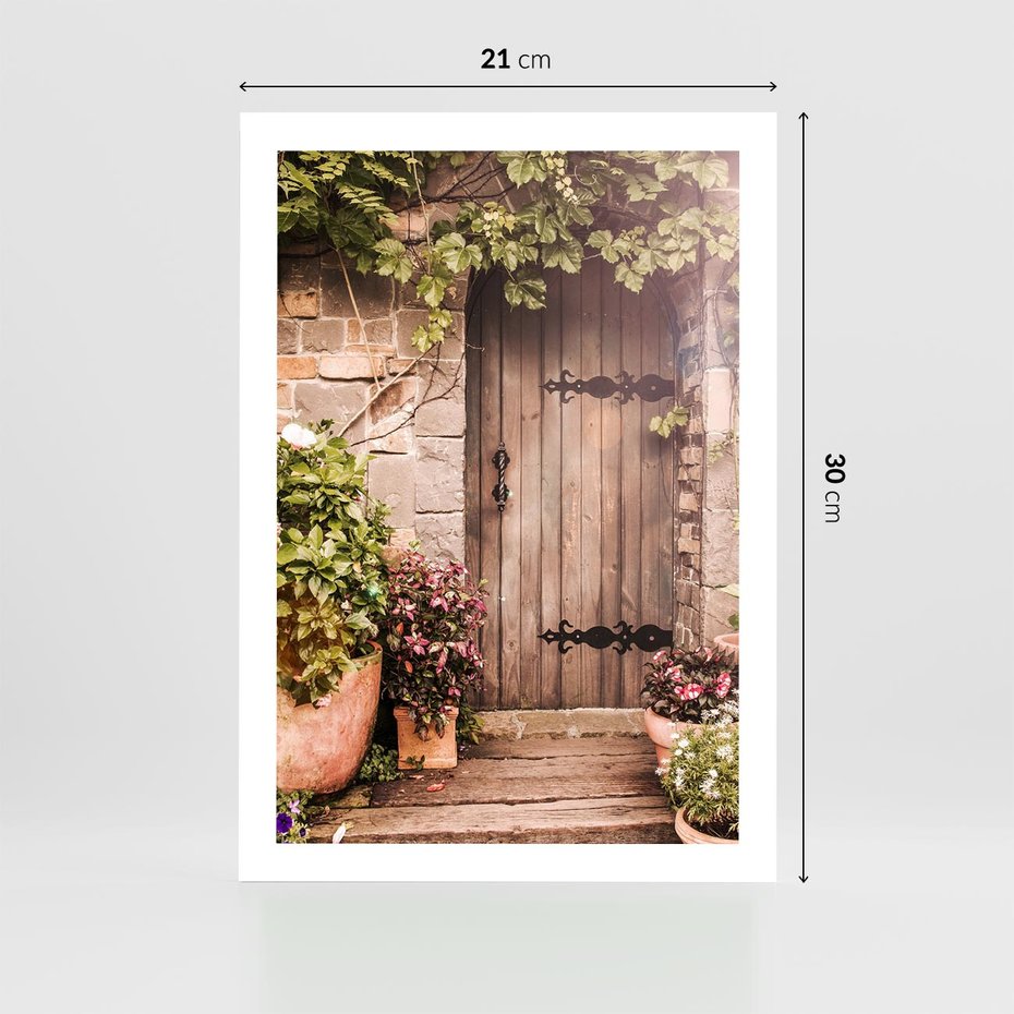 Plakat bez ramy 21x30 - Wyjątkowy Klimat - drzwi, stare