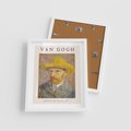Plakat w ramie 40x50 - Autoportret van Gogha - van gogh, autoportret - rama biała