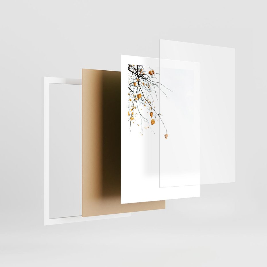 Plakat w ramie 30x40 - Złota Jesień - drzewo, żółte liście - rama biała