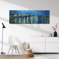 Obraz na płótnie 150x50 - "Starry Night Over the Rhone" (1888) Vincent van Gogh - Reprodukcja - reprodukcja, obraz na płótnie