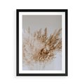 Plakat w ramie 50x70 - Boho Urok Traw Pampasowych - suche trawy, pampas - rama czarna