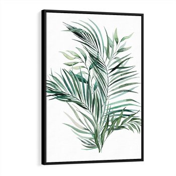 Obraz w ramie 50x70 - Blask Natury - złote, liście - rama czarna