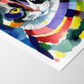 Plakat bez ramy 21x30 - Koci Przyjaciel - abstrakcyjny obraz, akwarela