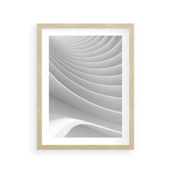 Plakat w ramie 30x40 - Geometryczna Harmonia - geometryczne, kształty - rama drewno