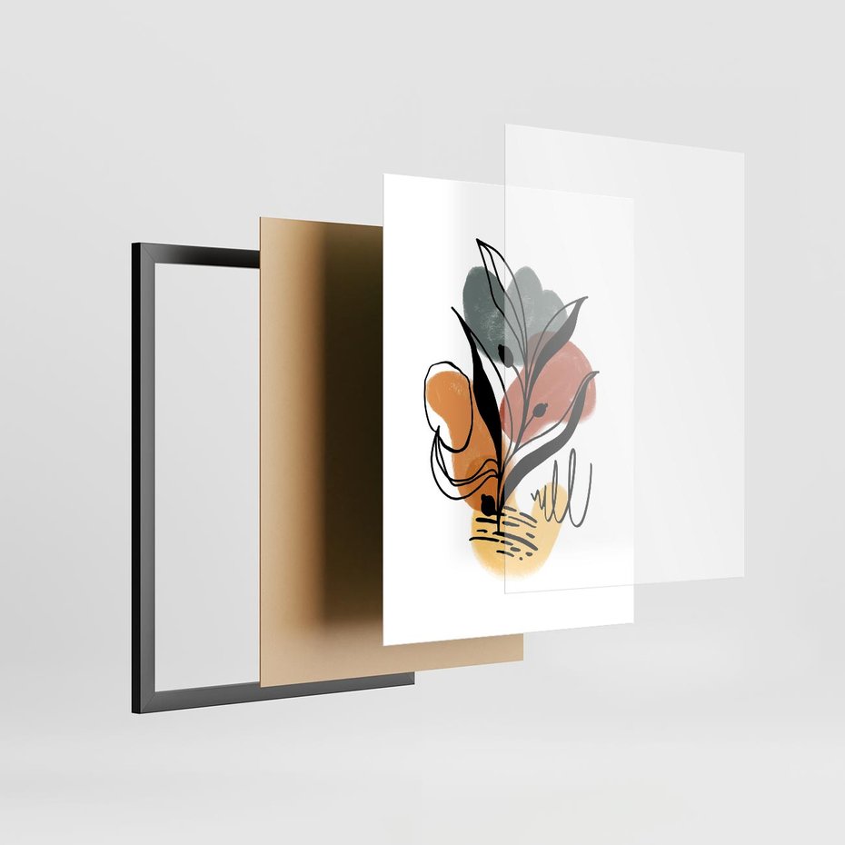 Plakat w ramie 50x70 - Rozkwitające Abstrakcje - abstrakcja, sztuka nowoczesna - rama czarna