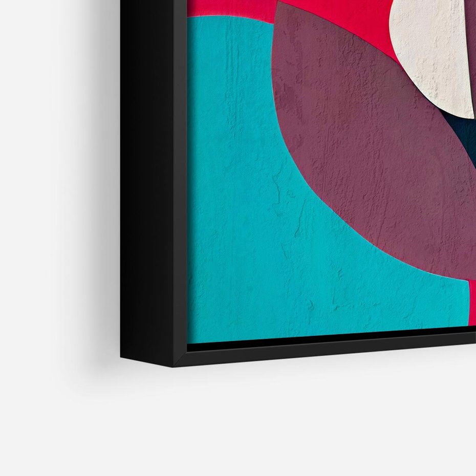 Obraz w ramie 50x50 - Kolorowe Odsłony Inspiracji - abstrakcyjny obraz, olejny - rama czarna