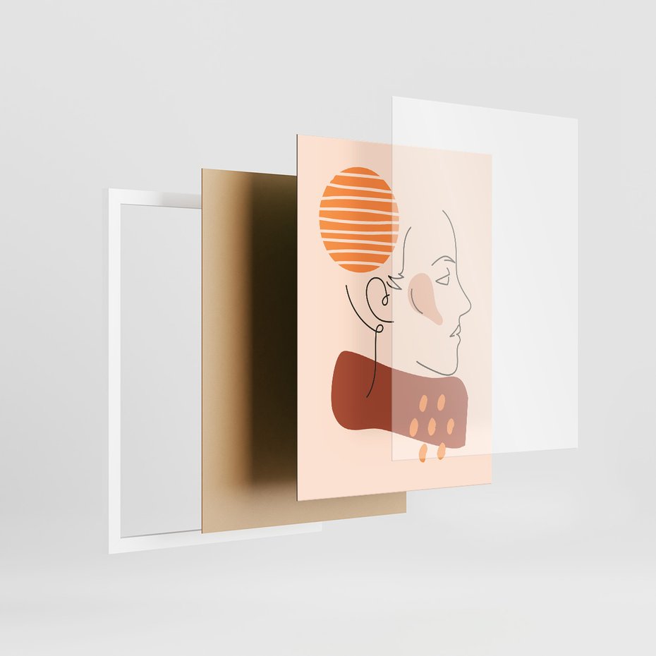 Zestaw obrazy w ramie 50x70 galeria - Kobiece, plakaty, salon - rama biała