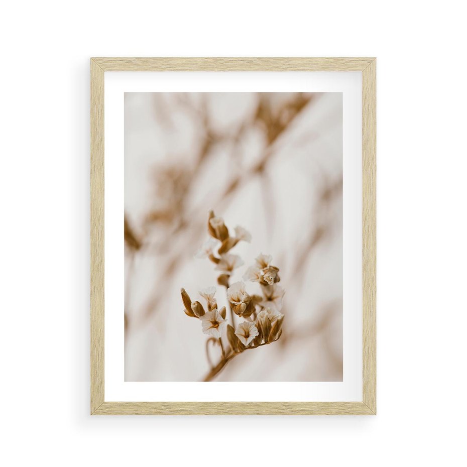 Plakat w ramie 40x50 - Kwiatowa suchość - kwiaty, susz - rama drewno