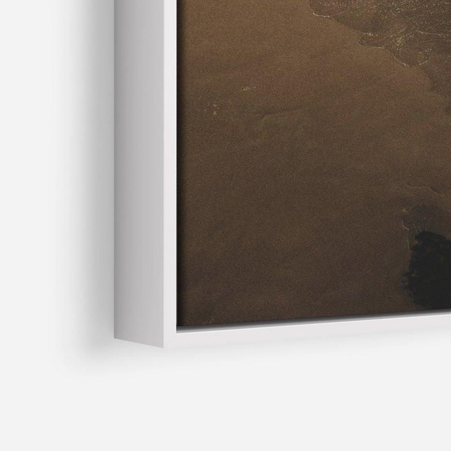 Obraz w ramie 70x100 - Spokój nad plażą - plaża, morze - rama biała