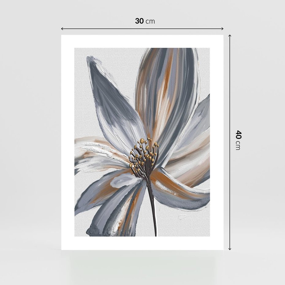 Plakat bez ramy 30x40 - Olejne kwiaty - wyraz emocji - kwiaty, malowane