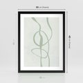 Plakat w ramie 30x40 - Zieleń Wewnętrznej Harmonii - zielona abstrakcja, zgaszona zieleń - rama czarna