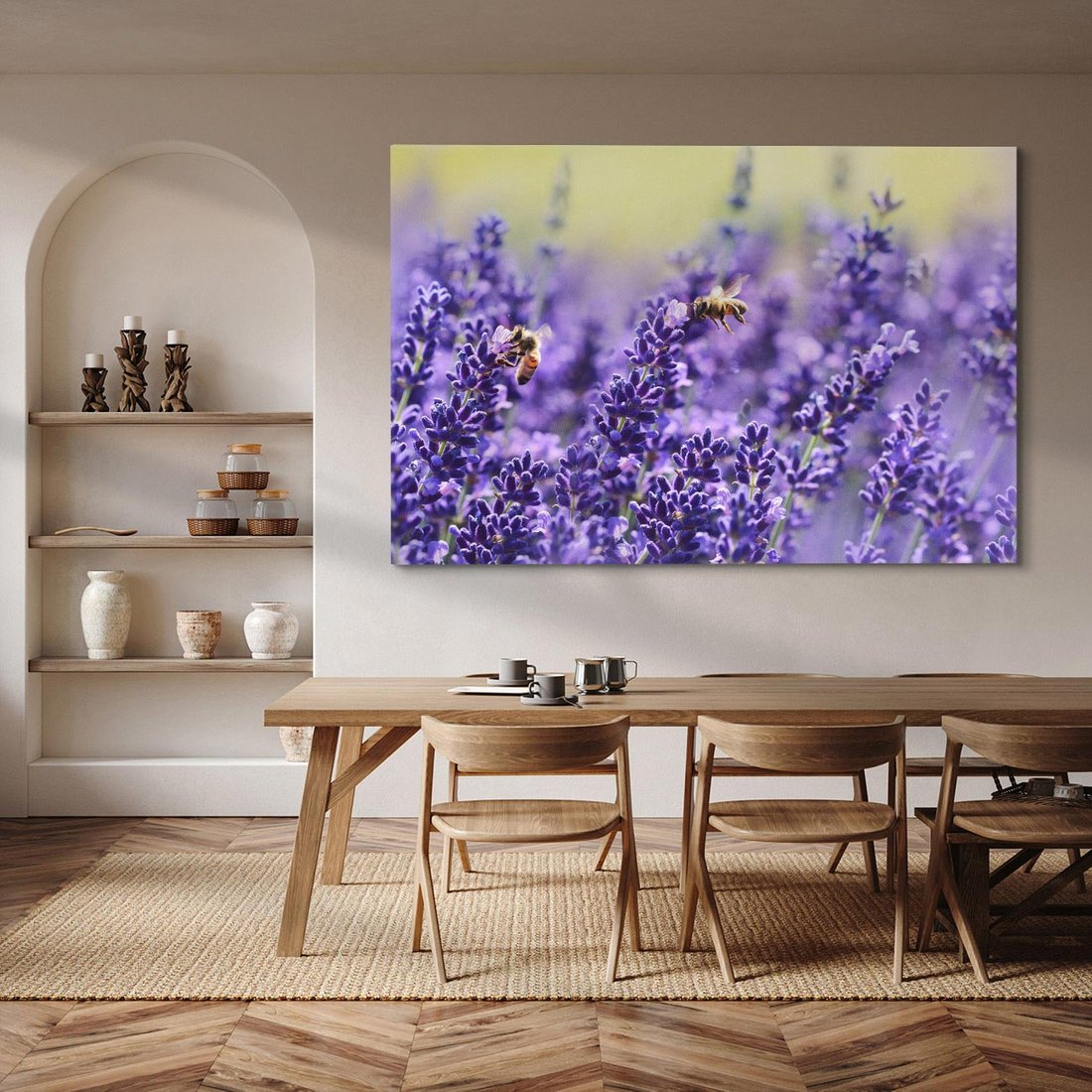 Obraz na płótnie 100x70 - Magia lawendy delikatne kwiaty - lawenda, kwiat