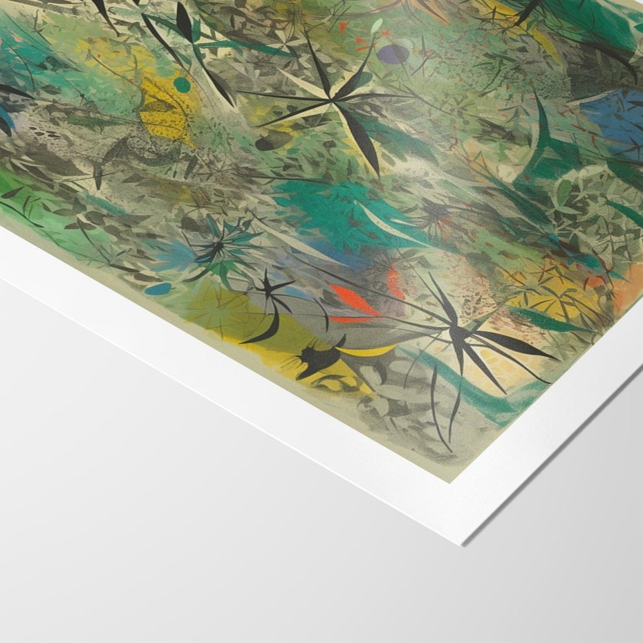 Plakat bez ramy 21x30 - Tajemnicze Konstrukcje Form - abstrakcyjny obraz, mnogość kolorów