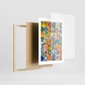 Plakat w ramie 30x40 - Rozkwitające Wzory Abstrakcji - abstrakcyjny obraz, mnogość kolorów - rama drewno