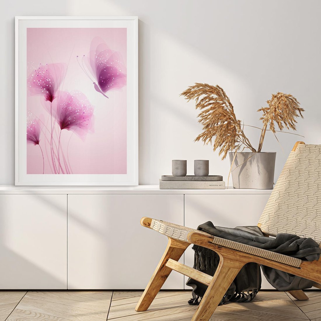 Plakat bez ramy 40x50 - Akwarelowe Kwiaty w Pastelach - kwiaty, akwarelowe