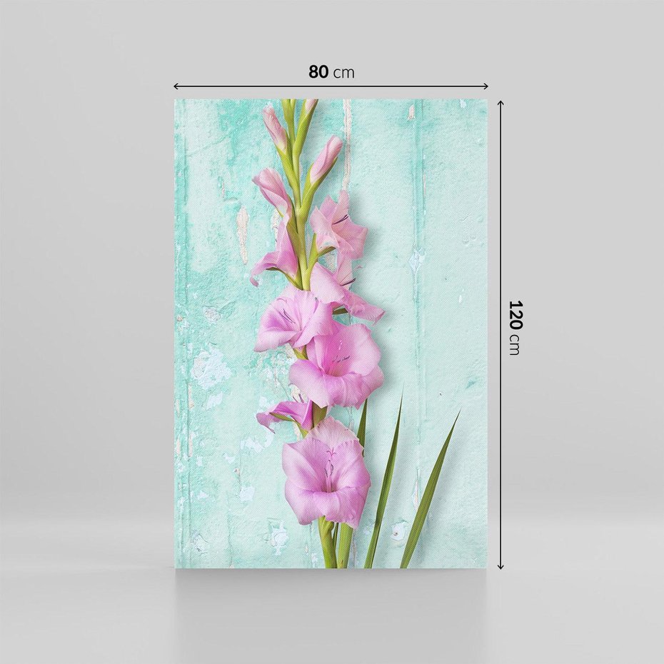 Obraz na płótnie 80x120 - Piękno w delikatności - kwiaty, różowe