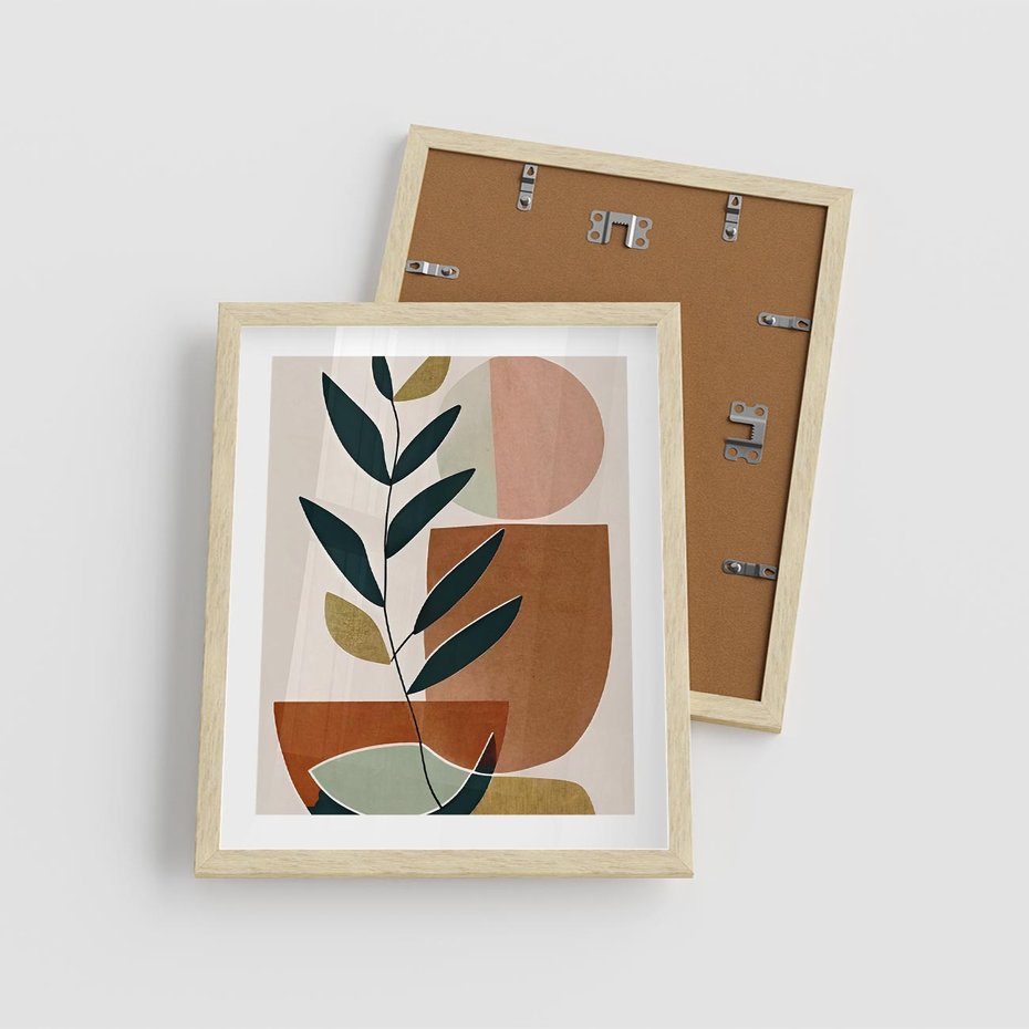 Plakat w ramie 40x50 - Boho Taniec Stylu - boho obraz, abstrakcja - rama drewno