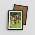 Plakat w ramie 30x40 - Galopujące konie - konie, galop - rama czarna
