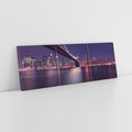 Obraz na płótnie 120x40 - Most w Nowym Jorku nocą - most, Nowy Jork
