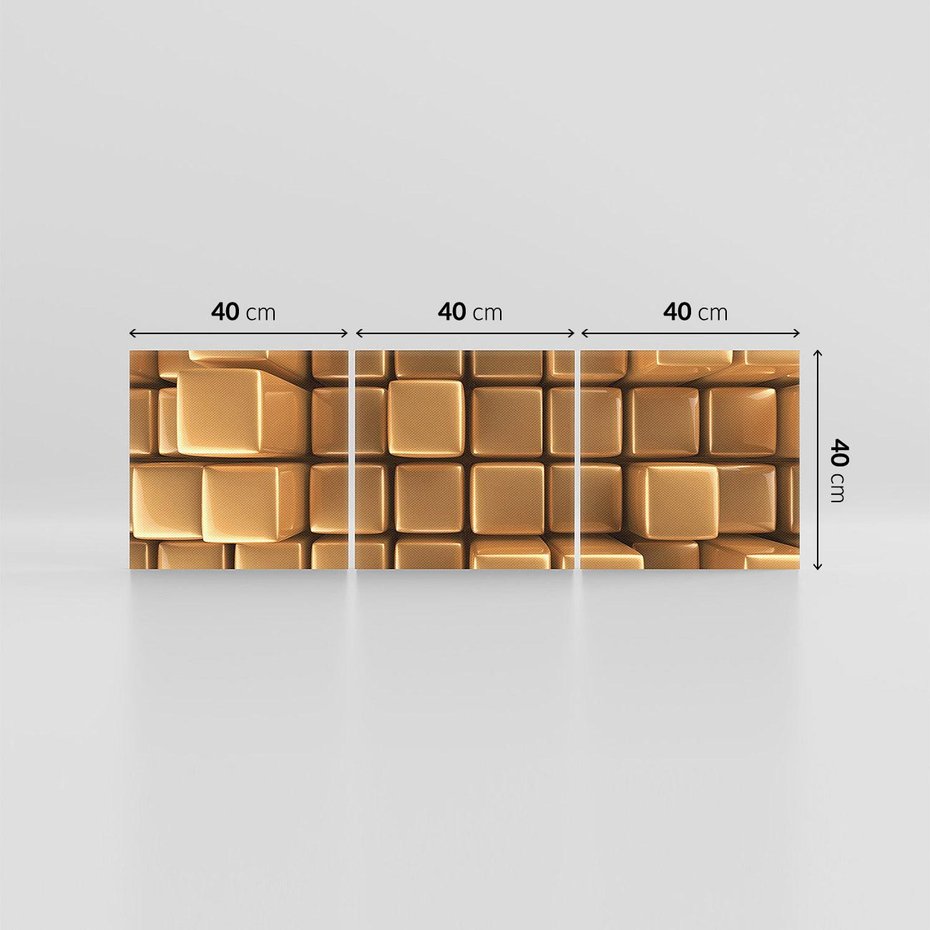 Obraz na płótnie 120x40 - Błyszcząca Elegancja - złoto, 3d