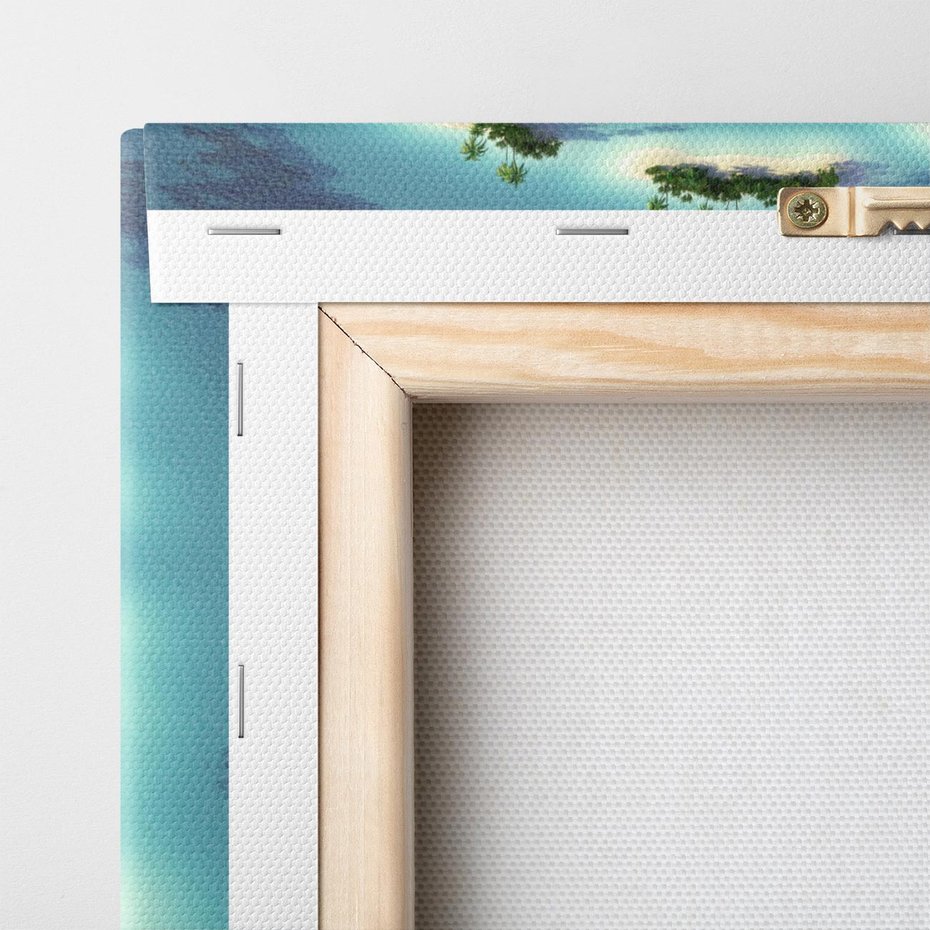 Obraz na płótnie 100x50 - Idylliczna wyspa: serce morza - wyspa, serce