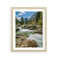 Plakat w ramie 40x50 - Górski strumyk w harmonii - strumyk, górski - rama drewno