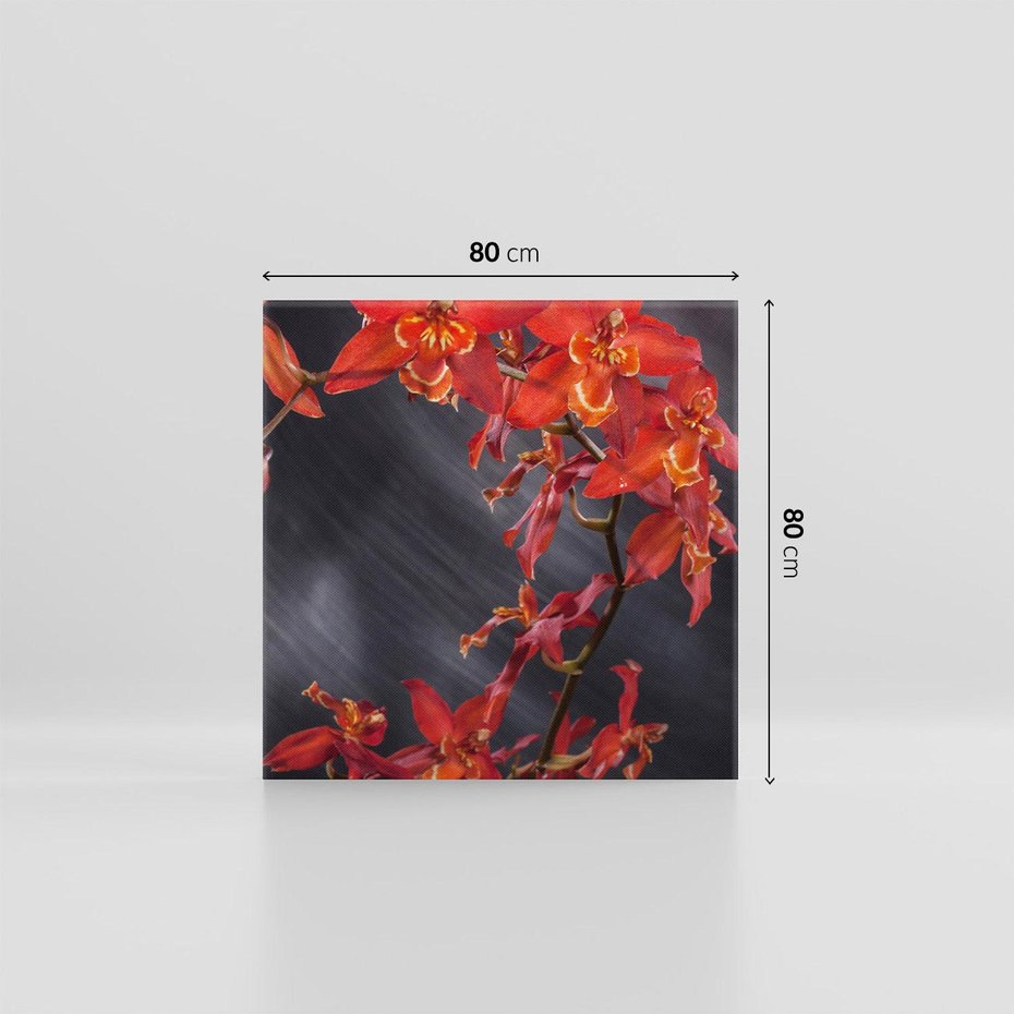 Obraz na płótnie 80x80 - Kolorowy Raj - kwiaty, tropikalne