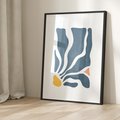 Plakat bez ramy 30x40 - Szkice Kwiatowych Promieni - nowoczesna kwiatowa grafika, styl retro