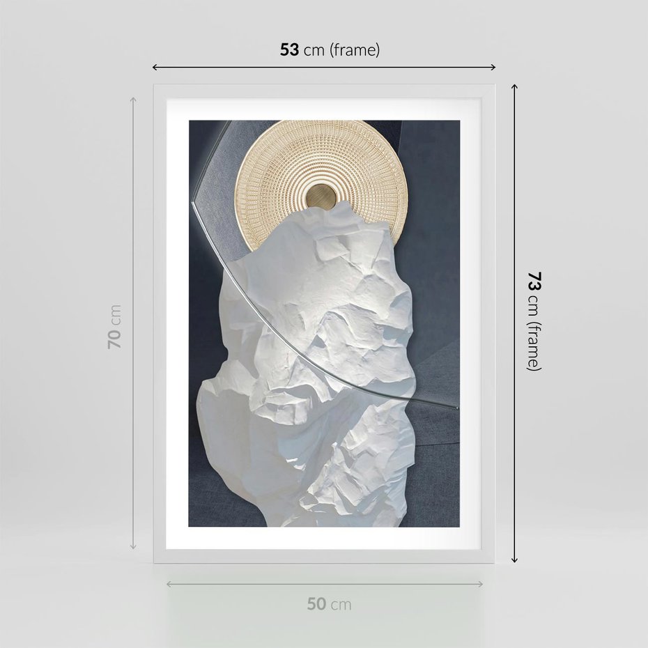 Plakat w ramie 50x70 - Wyraz Twojej Wyjątkowości - sztuka, nowoczesna - rama biała