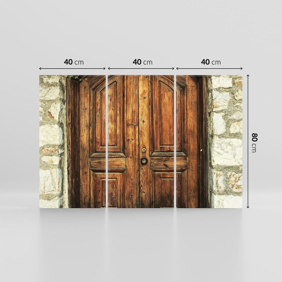 Obraz na płótnie 120x80 - Tajemnicze stare drzwi - stare, drzwi