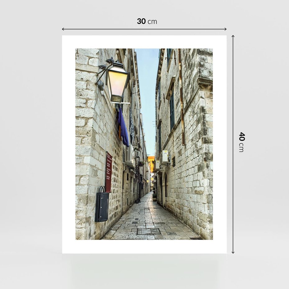 Plakat bez ramy 30x40 - Urok Włoskiej Uliczki - włoska, uliczka