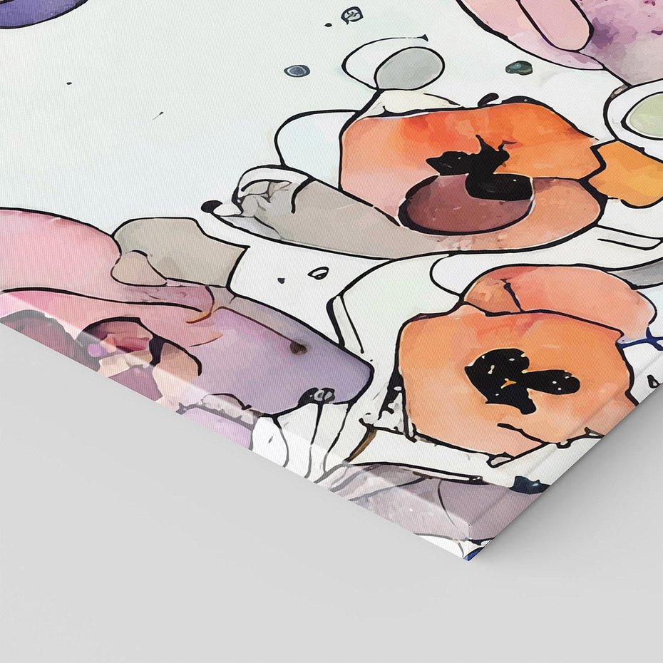 Obraz na płótnie 80x120 - Rozkwitające marzenia - akwarelowe kwiaty, kolory