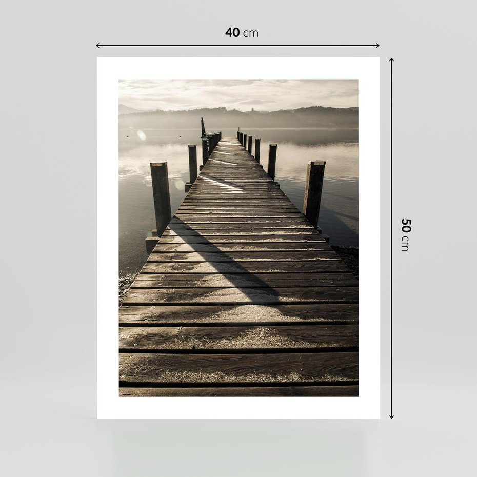 Plakat bez ramy 40x50 - Pomost nad jeziorem - pomost, jezioro