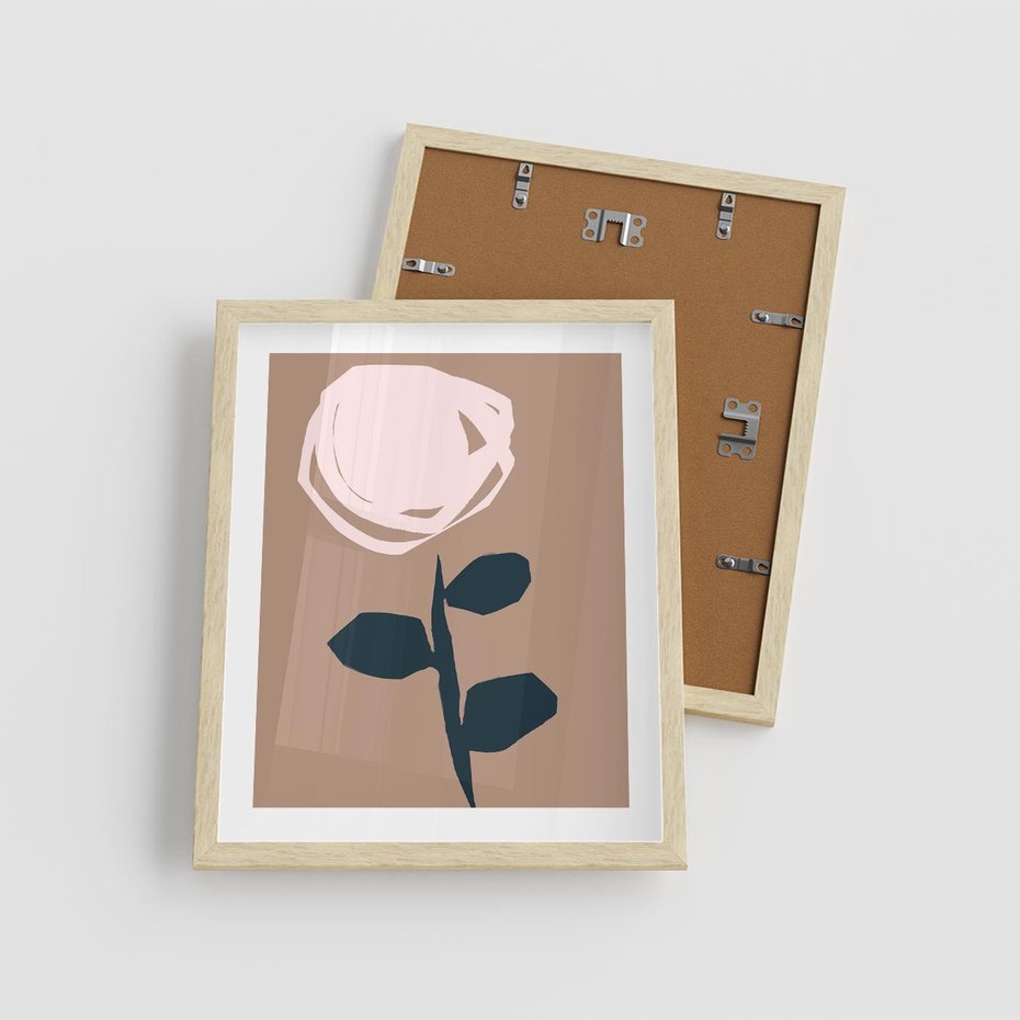 Plakat w ramie 40x50 - Niewytłumaczalne - abstrakcyjny obraz, plakat - rama drewno