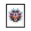Plakat w ramie 40x50 - Tygrys w graficznej oprawie - tygrys, grafika - rama czarna