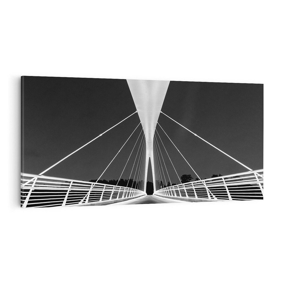 Obraz na płótnie 140x70 - Most nocą - Architektura - most, noc