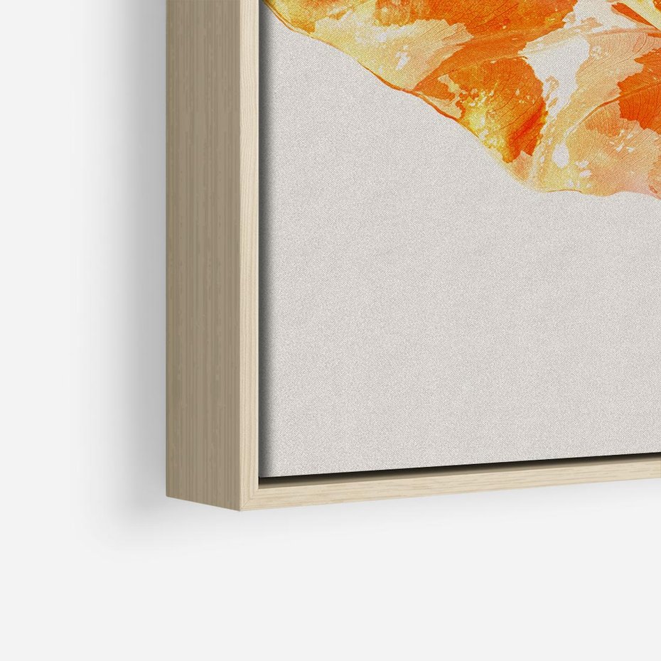 Obraz w ramie 50x50 - Energetyczne Indygo - retro, tropikalne liście - rama drewno