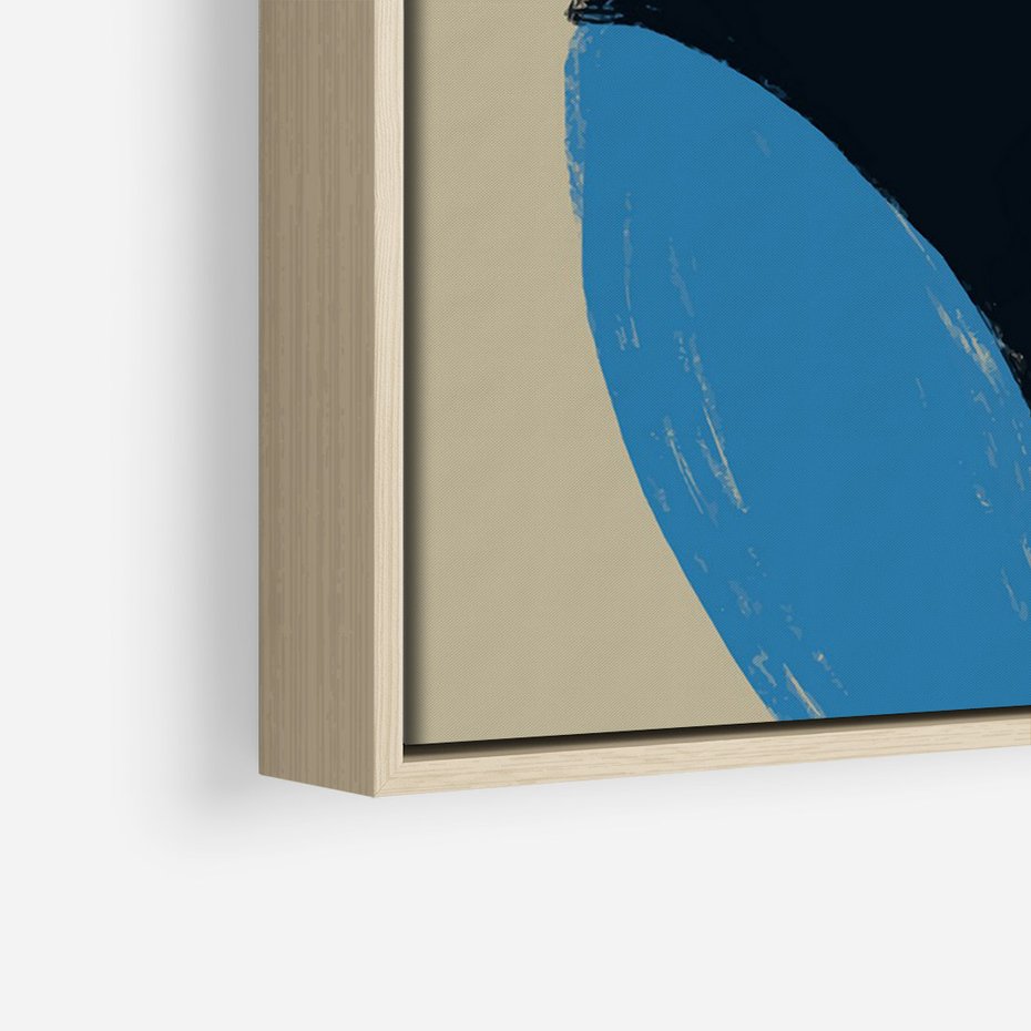 Obraz w ramie 70x100 - Zaklęta Kompozycja - abstrakcyjny plakat, nowoczesna sztuka - rama drewno