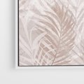 Obraz w ramie 50x50 - Pejzaż zaklętych uczuć - monochromatyczne, w odcieniach beżu - rama biała