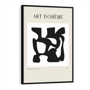 Obraz w ramie 50x70 - Boho Szepty - boho plakat, minimalizm - rama czarna