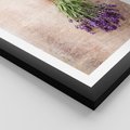 Plakat w ramie 50x70 - Romantyczny urok - lawenda, bukiet - rama czarna