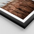 Plakat w ramie 30x40 - Wysokie Trawy w Górskim Krajobrazie - suche trawy, wysokie trawy - rama czarna