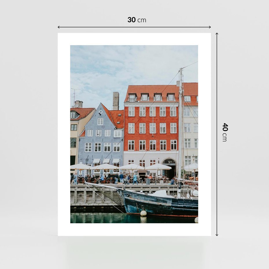 Plakat bez ramy 30x40 - Miejska Dynamika - Dania, Kopehaga