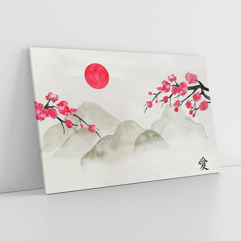 Obraz na płótnie 100x70 - Harmonia Japandi - styl japandi, japonia