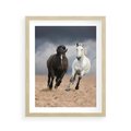 Plakat w ramie 40x50 - Siła koni w galopie - konie, galop - rama drewno