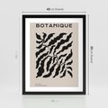 Plakat w ramie 40x50 - Księga Odbić - abstrakcyjne liśćie, roślinne motywy - rama czarna