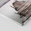 Obraz na płótnie 60x60 - Spokój nad Jeziorem - pomost, jezioro