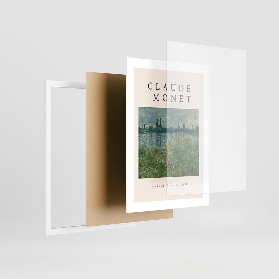 Plakat w ramie 30x40 - Claude Monet: Reprodukcja - Claude Monet, reprodukcja plakat - rama biała